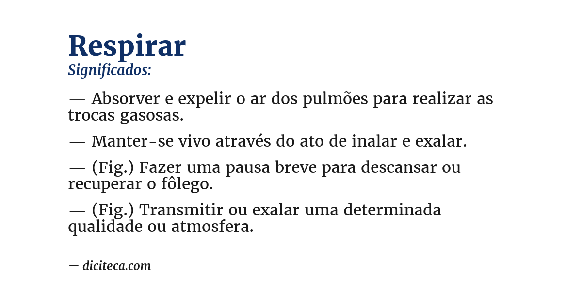 Significado de respirar
