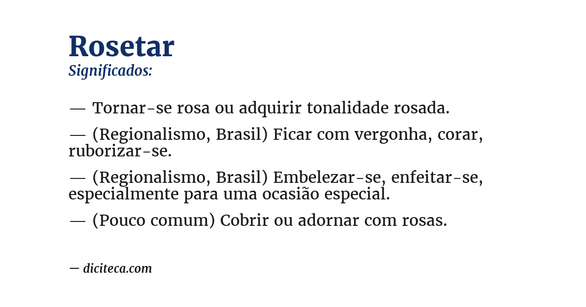 Significado de rosetar