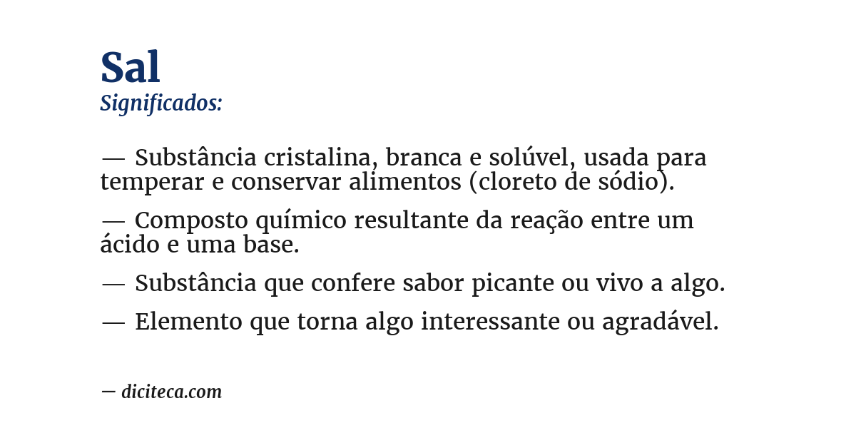 Significado de sal