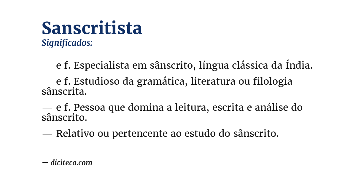 Significado de sanscritista