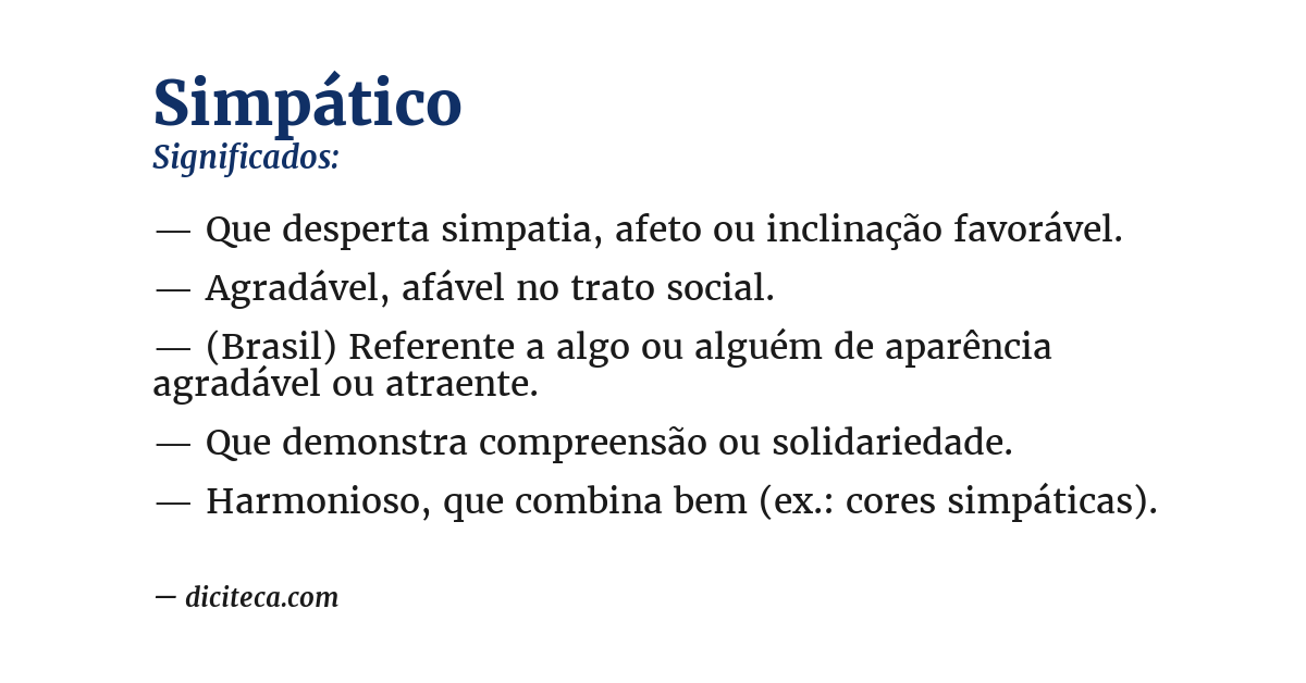 Significado de simpático