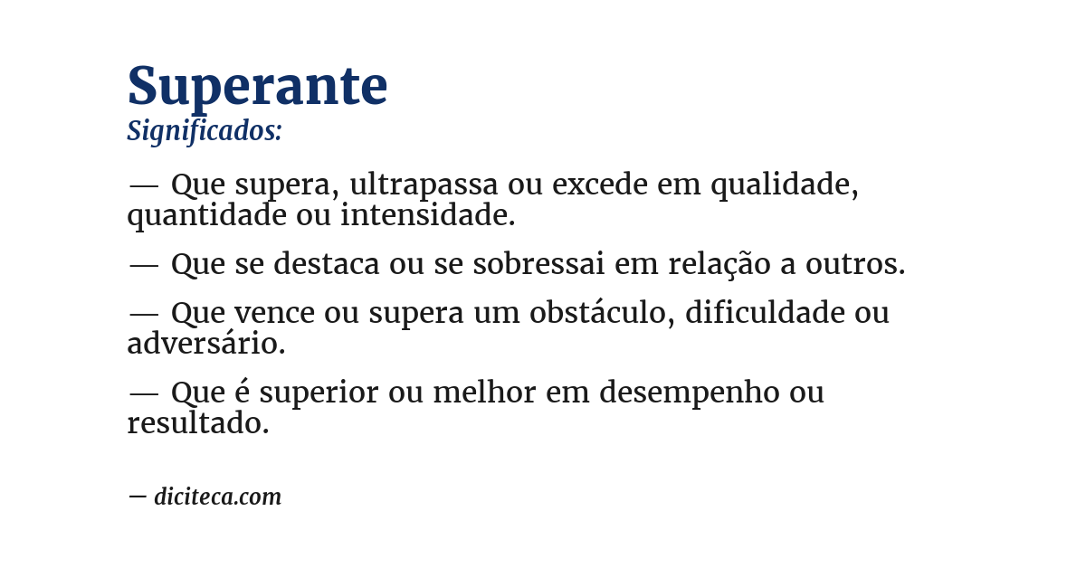 Significado de superante