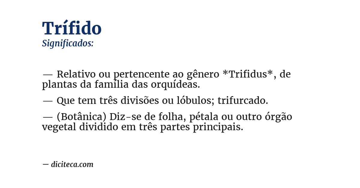 Significado de trífido