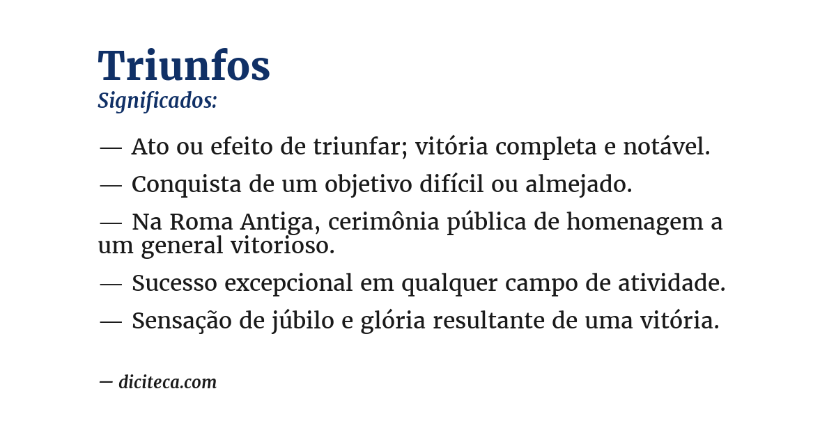 Significado de triunfos