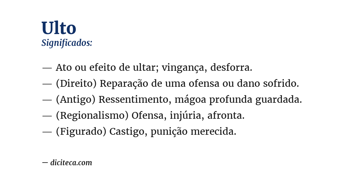 Significado de ulto