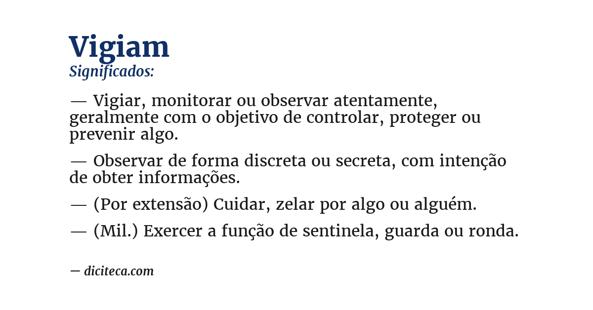 Significado de vigiam