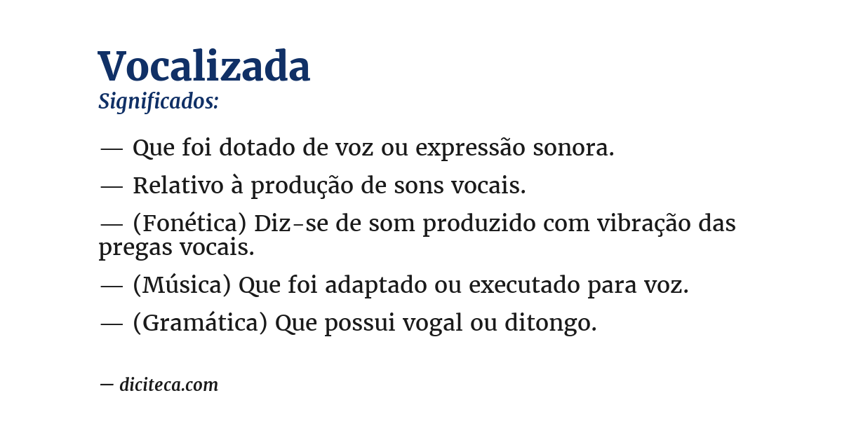 Significado de vocalizada