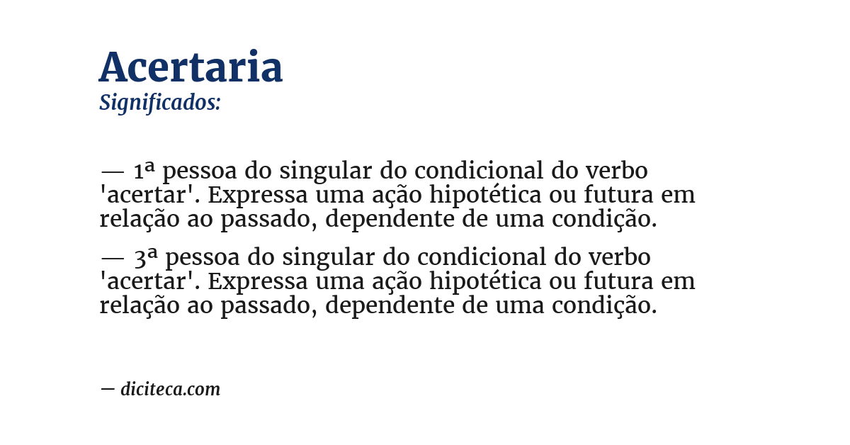 Significado de acertaria