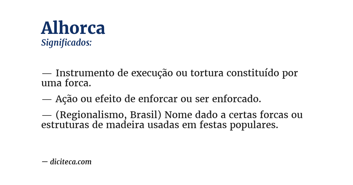Significado de alhorca