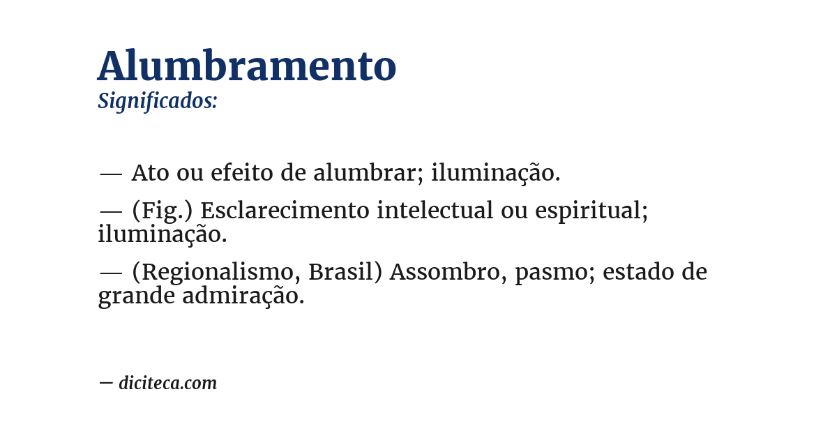 Significado de alumbramento