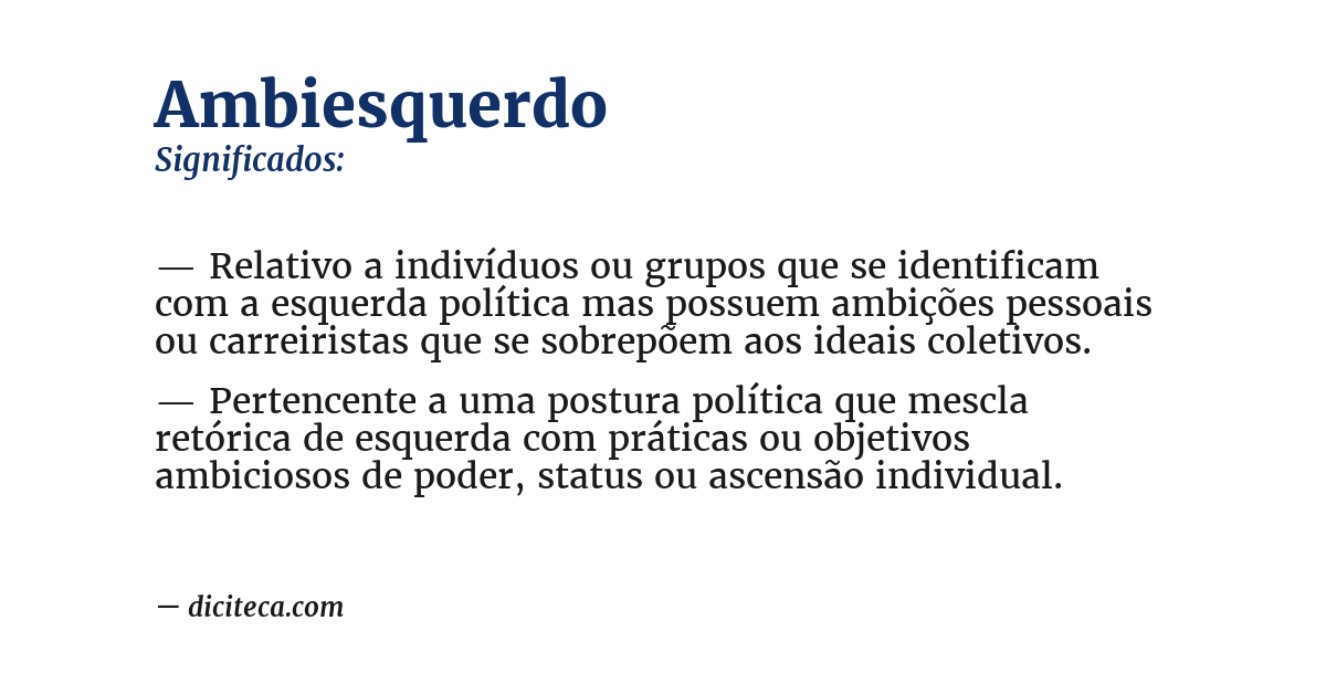Significado de ambiesquerdo