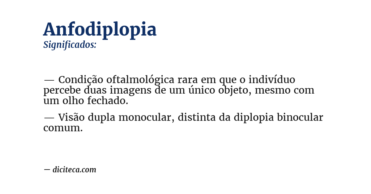 Significado de anfodiplopia