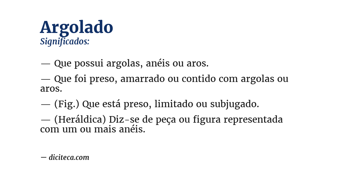Significado de argolado