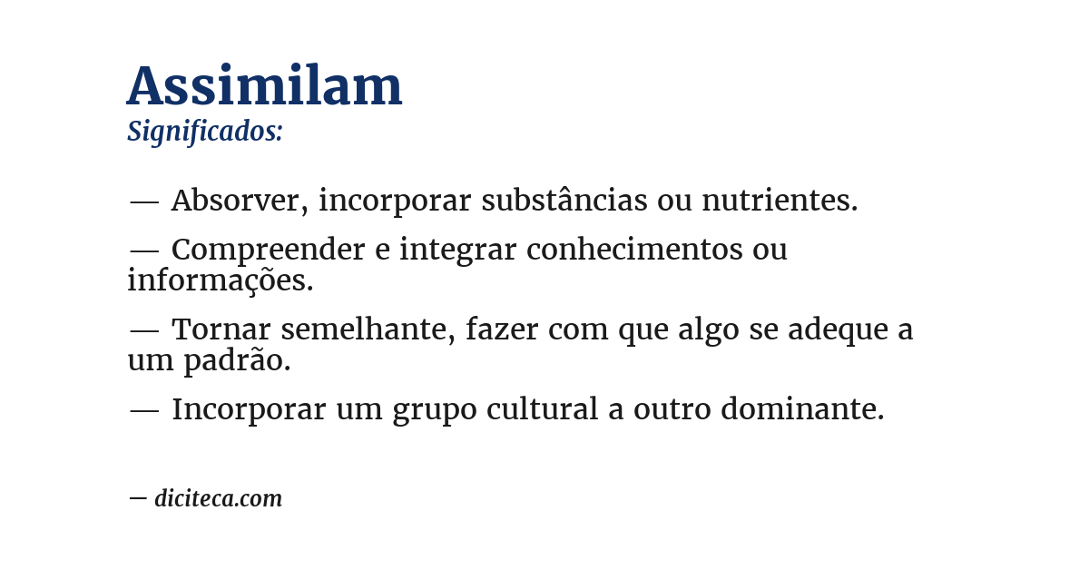 Significado de assimilam