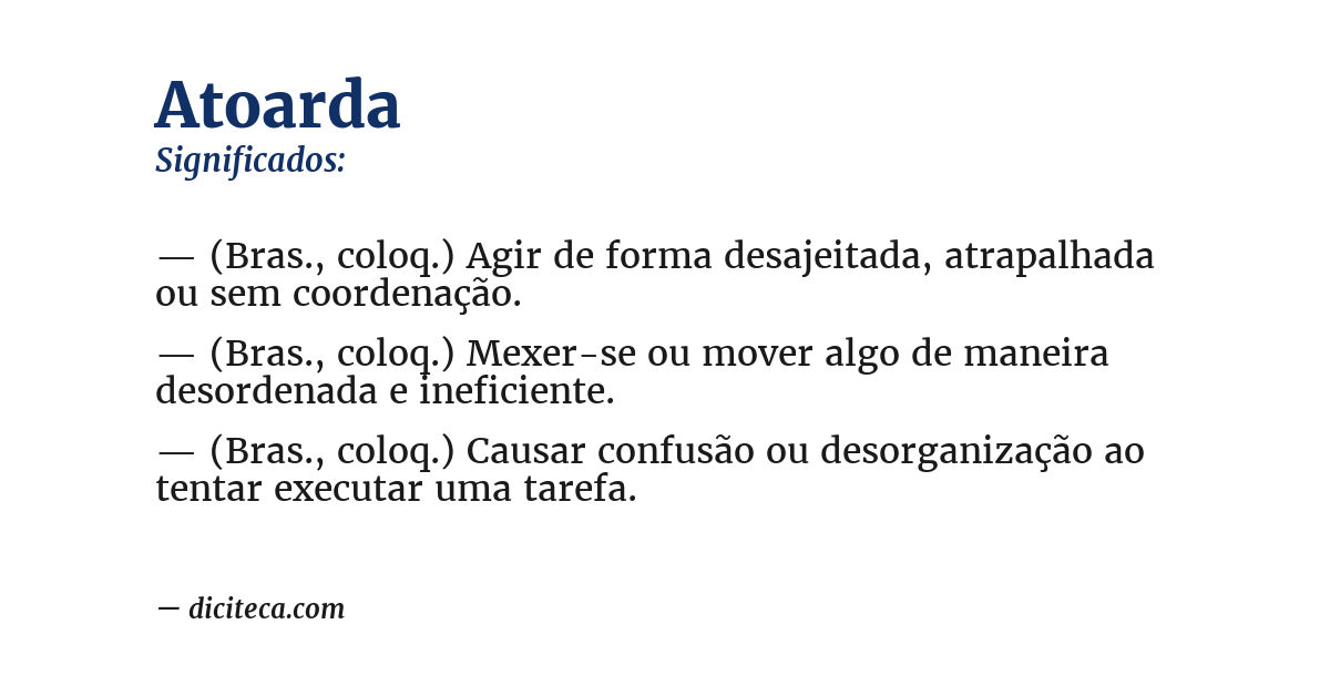 Significado de atoarda