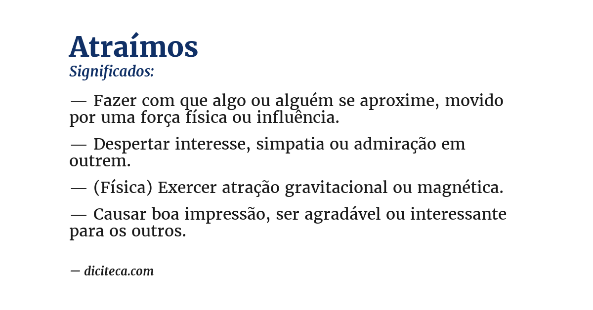 Significado de atraímos