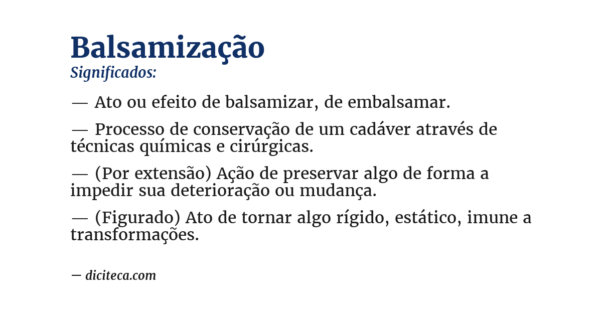 Significado de balsamização