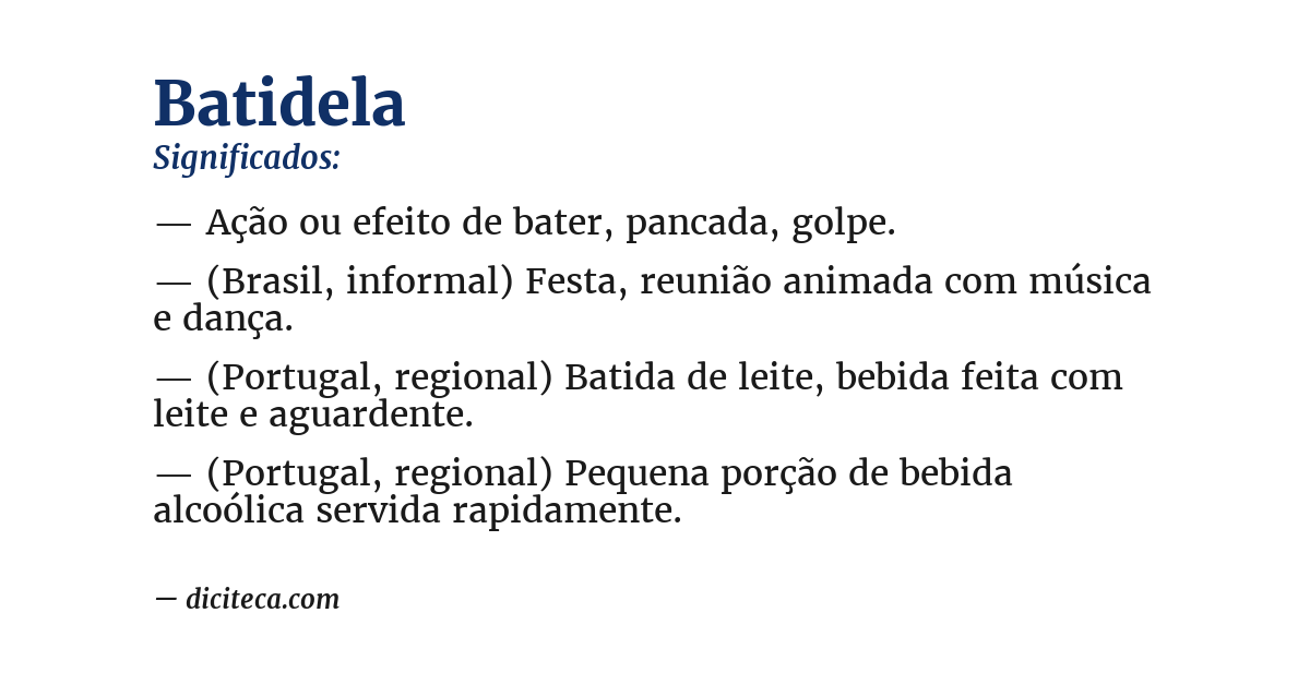Significado de batidela