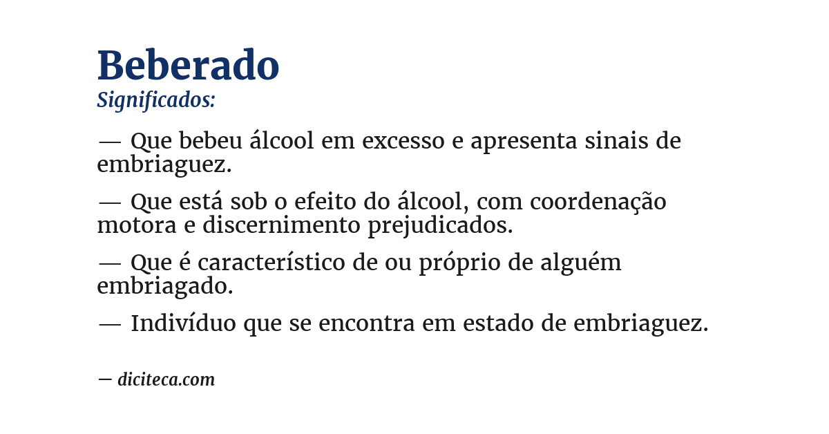 Significado de beberado