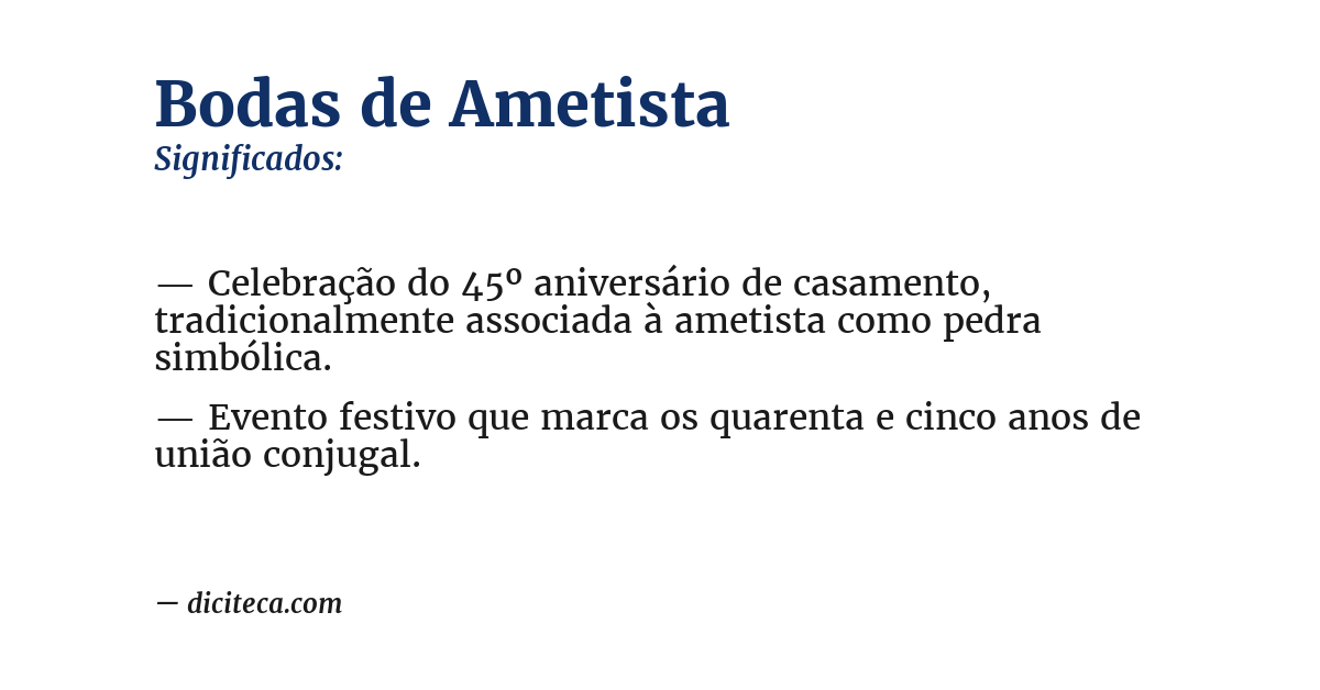 Significado de bodas de ametista