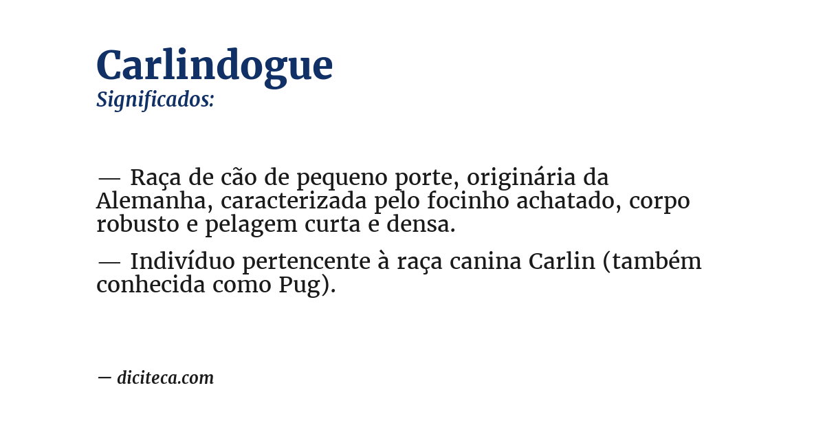 Significado de carlindogue