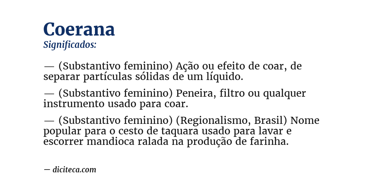 Significado de coerana