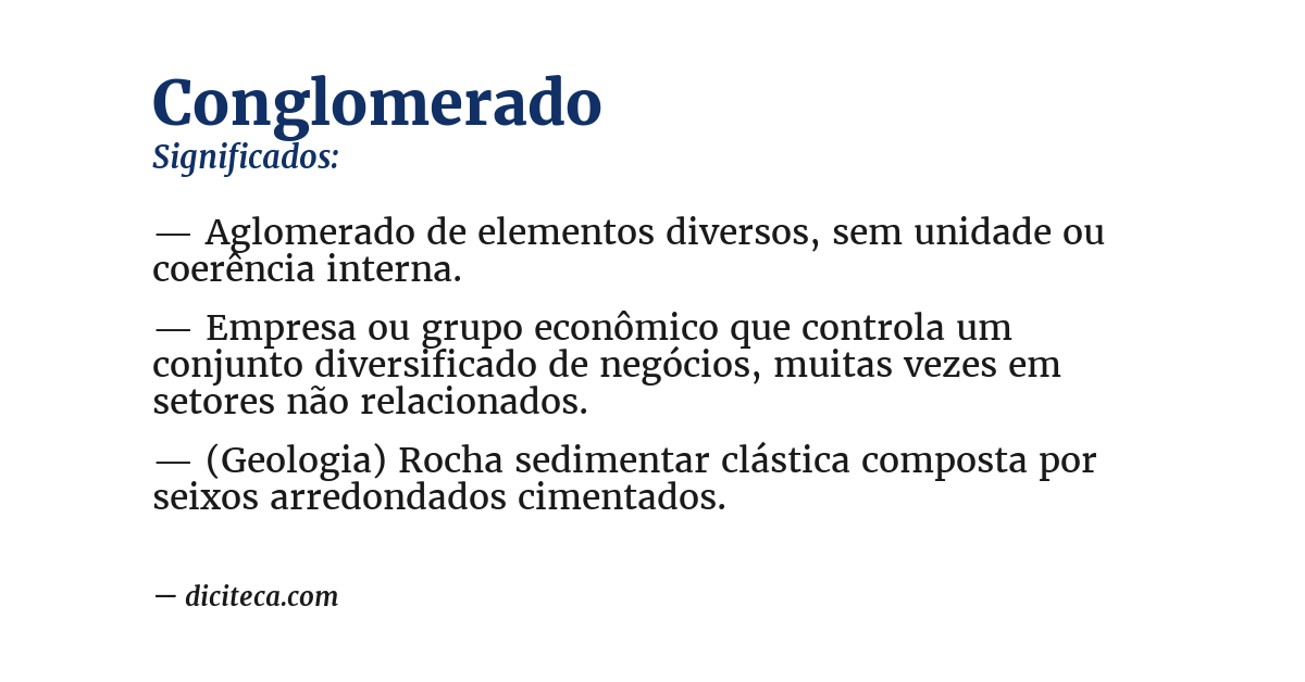 Significado de conglomerado
