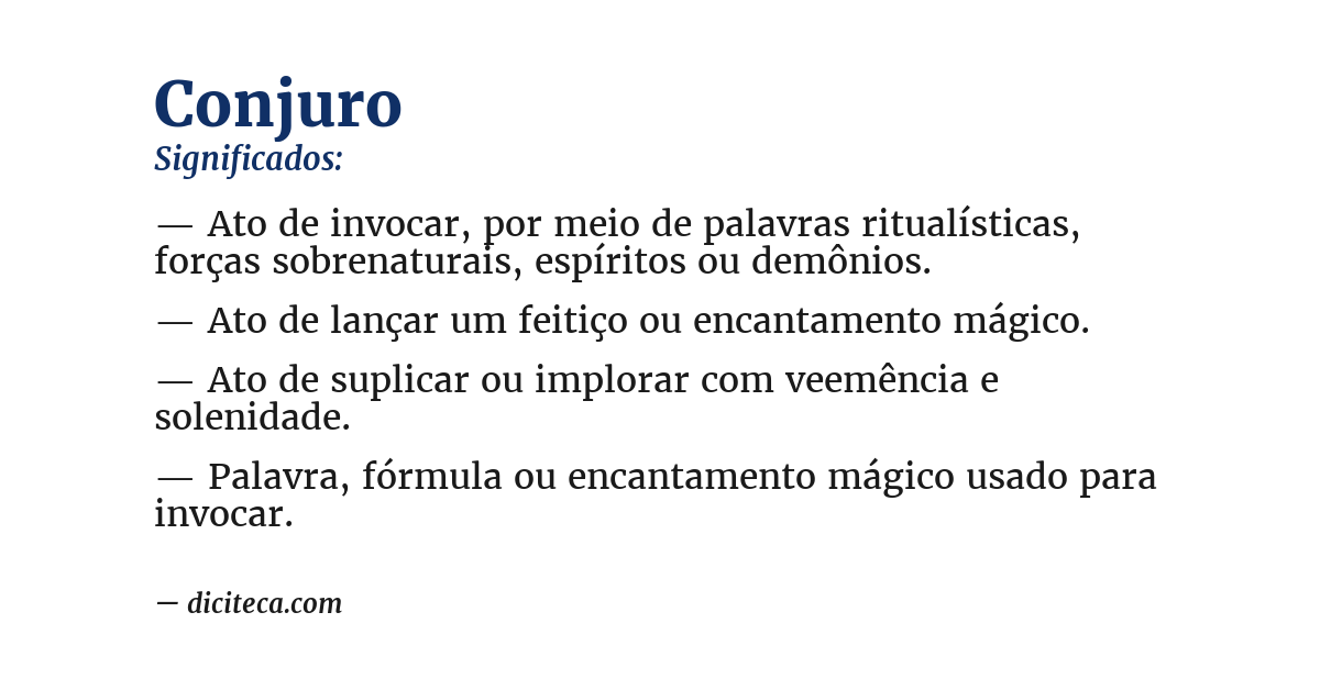 Significado de conjuro