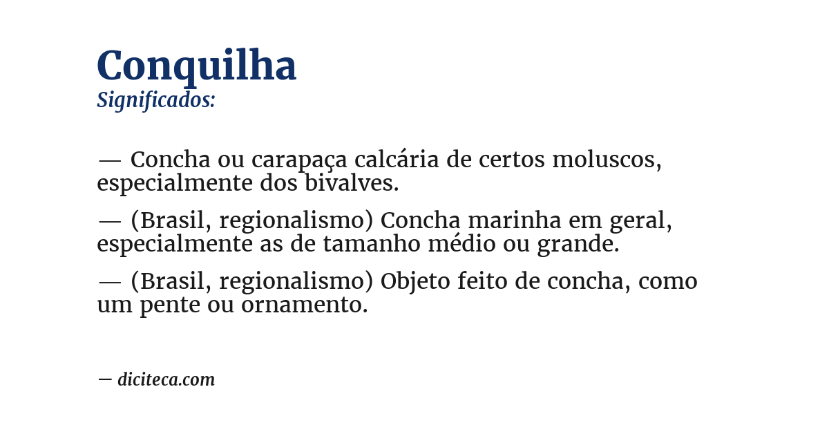 Significado de conquilha