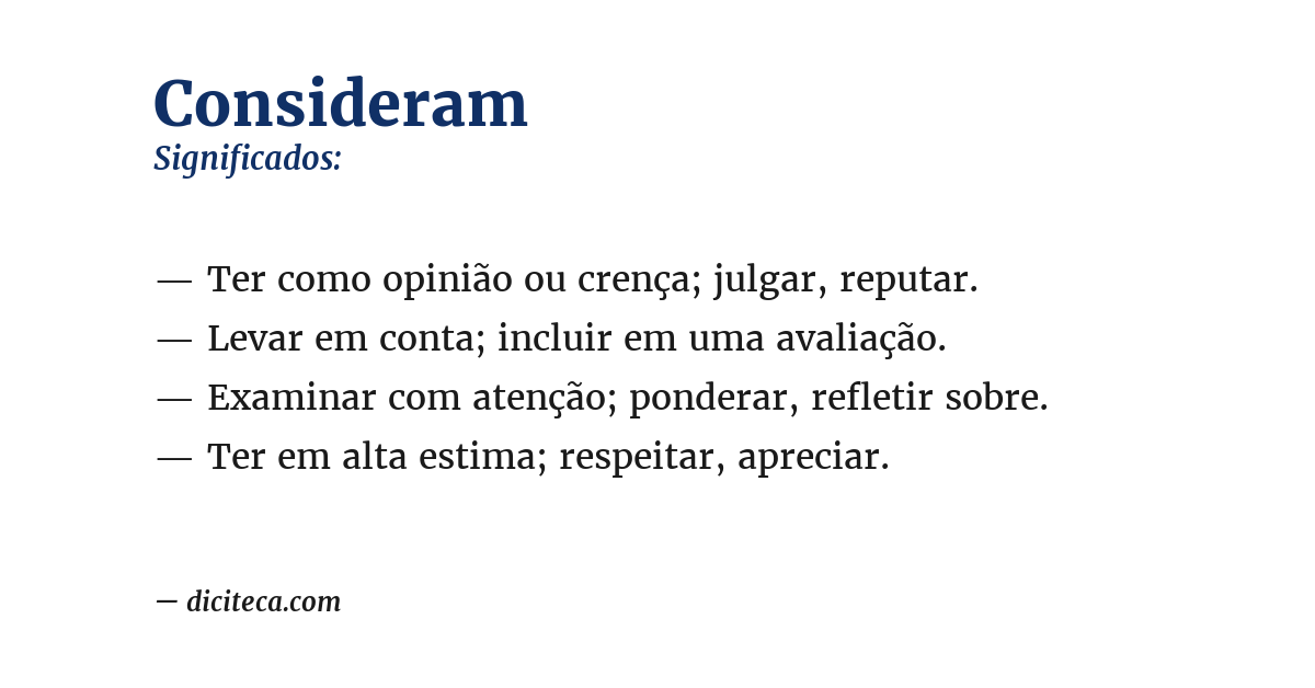 Significado de consideram