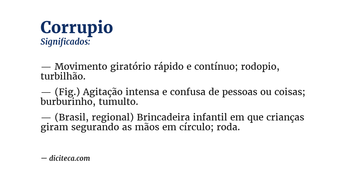 Significado de corrupio