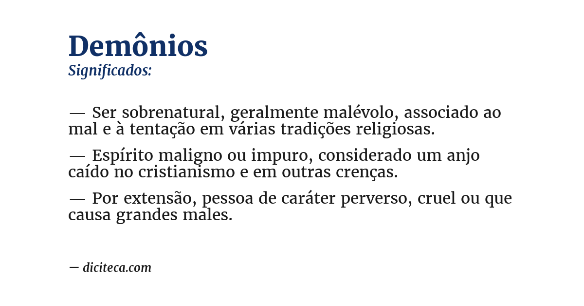Significado de demônios