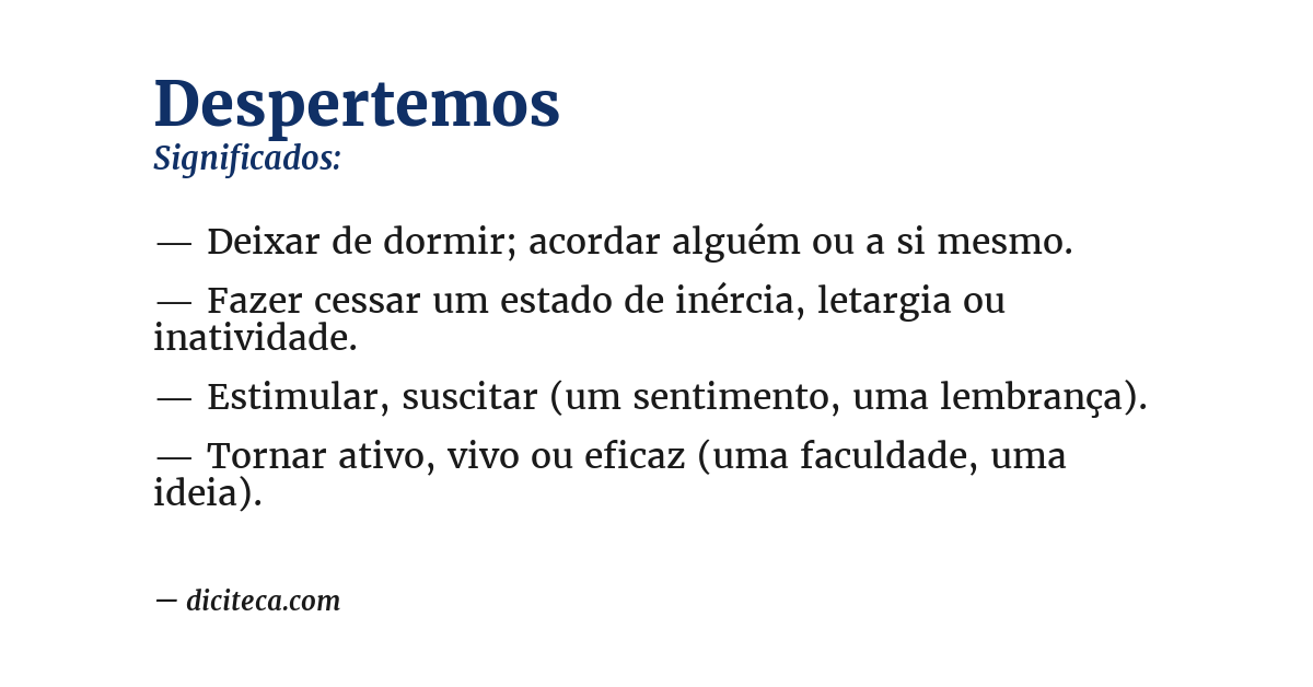 Significado de despertemos