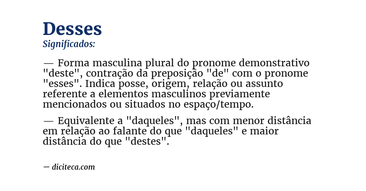 Significado de desses