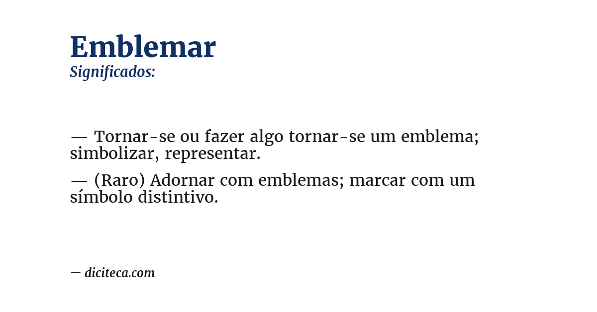 Significado de emblemar