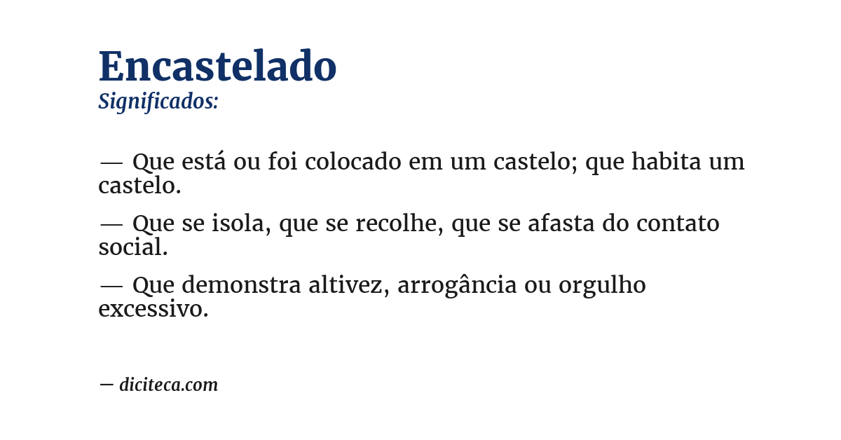 Significado de encastelado