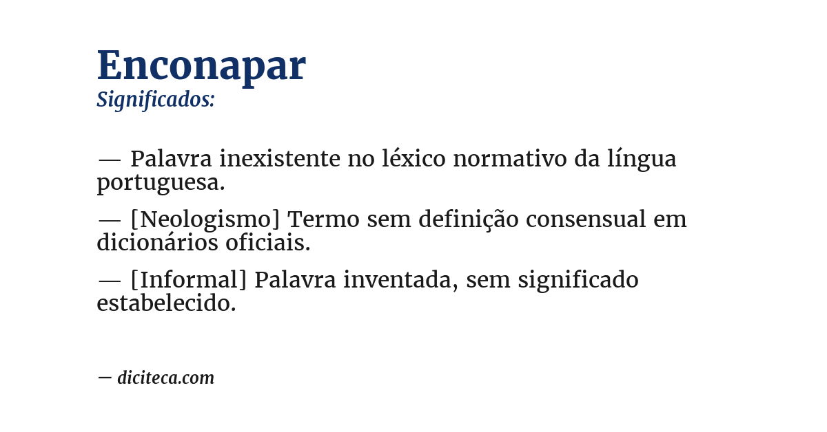 Significado de enconapar