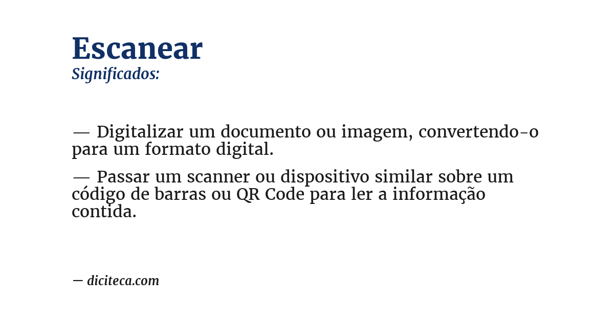 Significado de escanear
