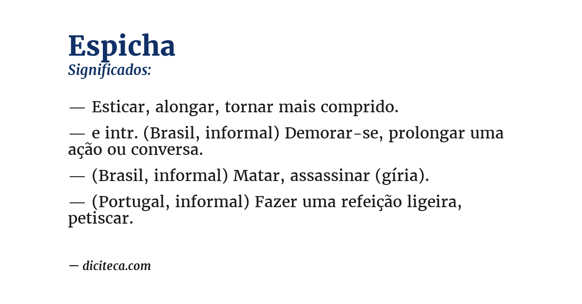 Significado de espicha