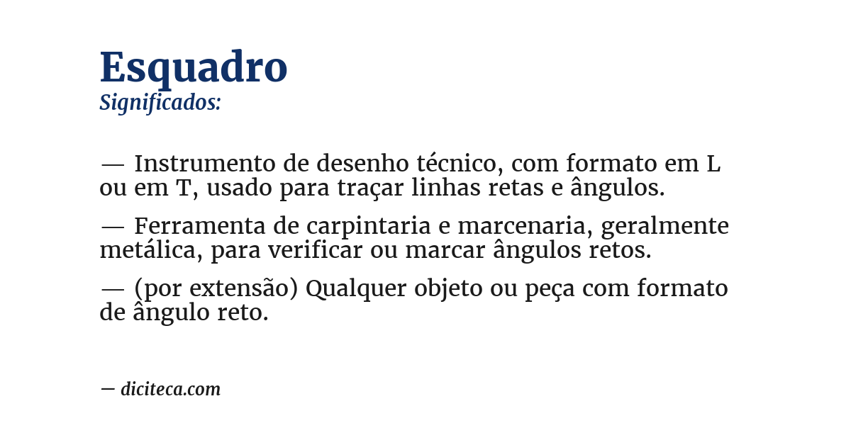 Significado de esquadro