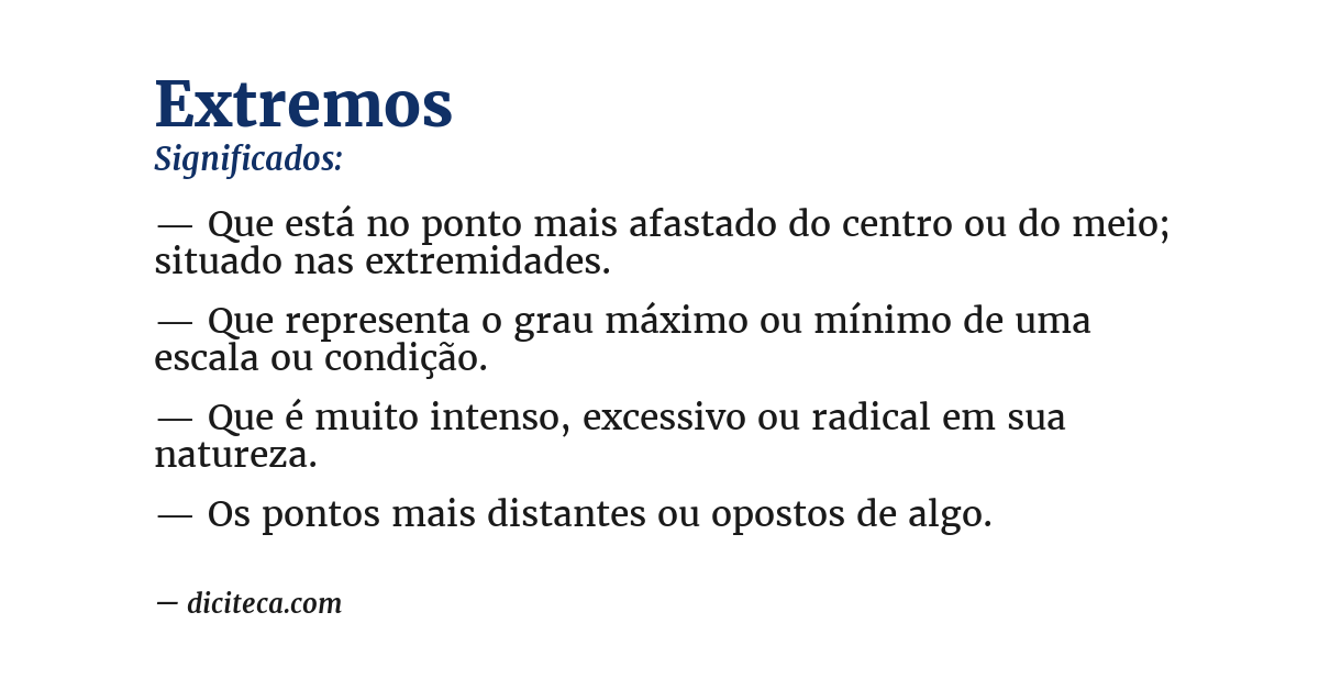 Significado de extremos