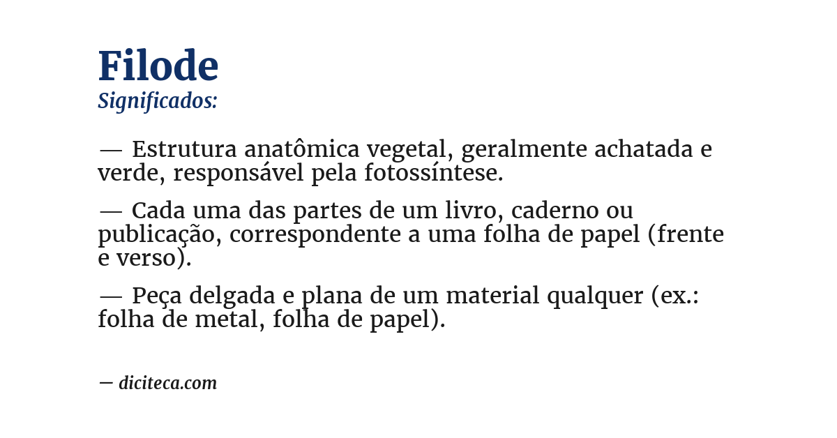 Significado de filode