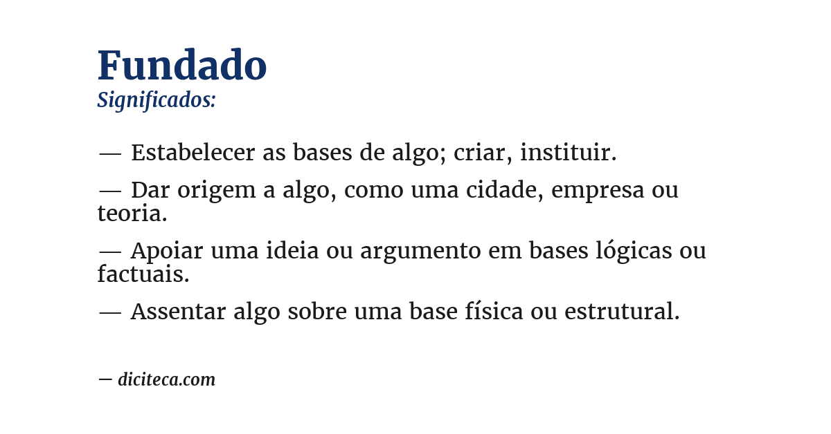 Significado de fundado