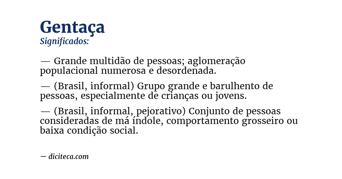Significado de gentaça