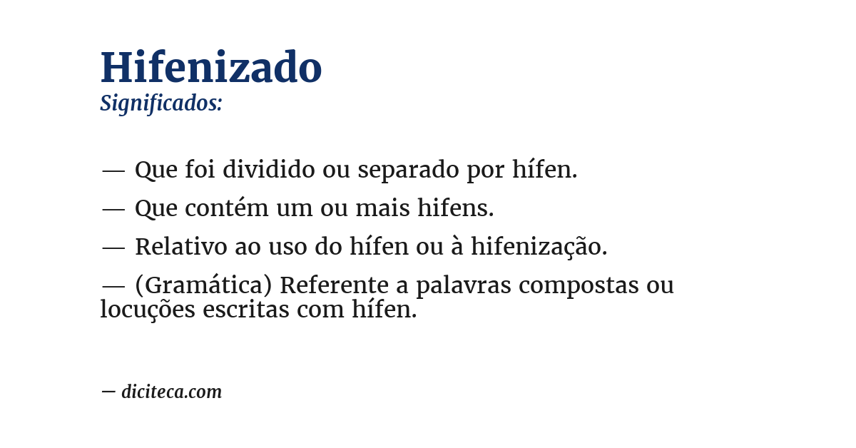 Significado de hifenizado