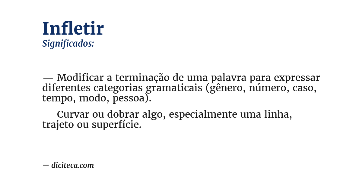 Significado de infletir