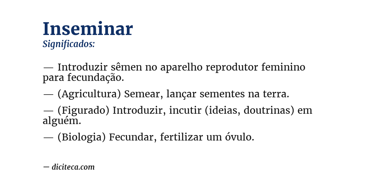 Significado de inseminar