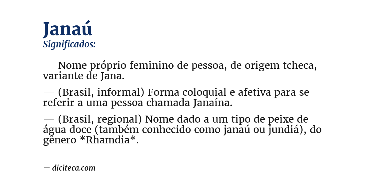 Significado de janaú