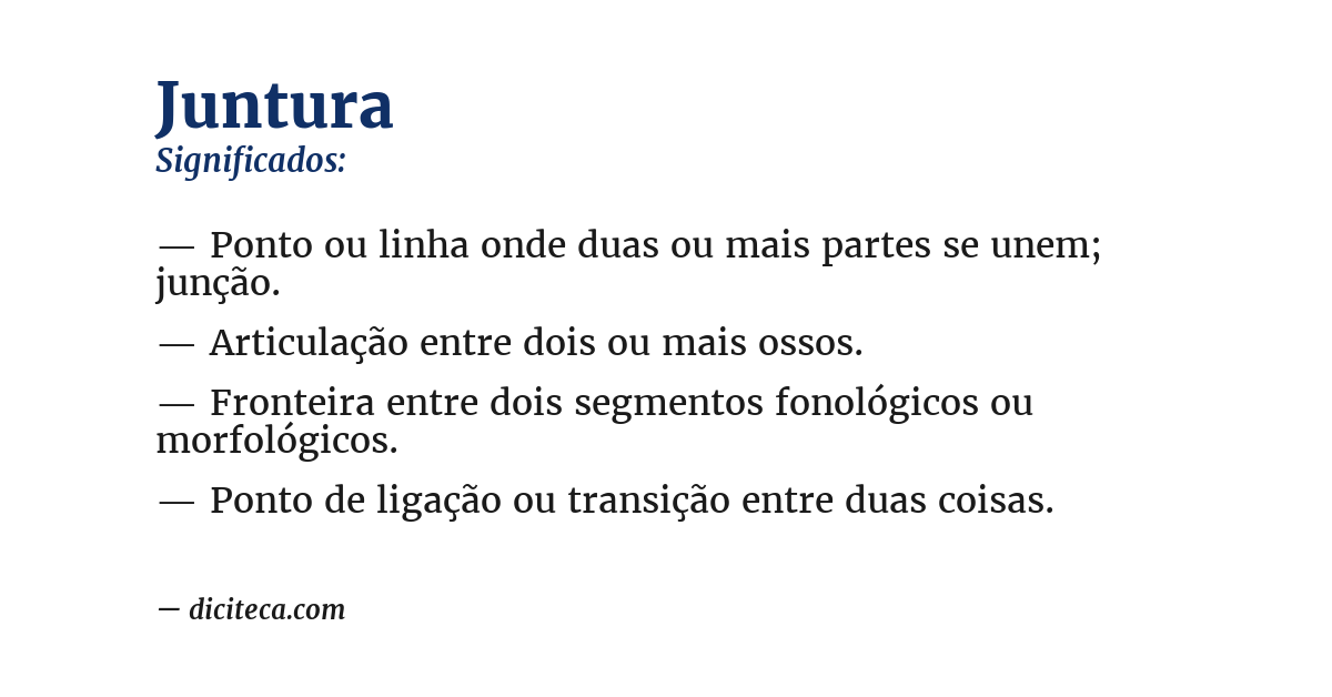 Significado de juntura
