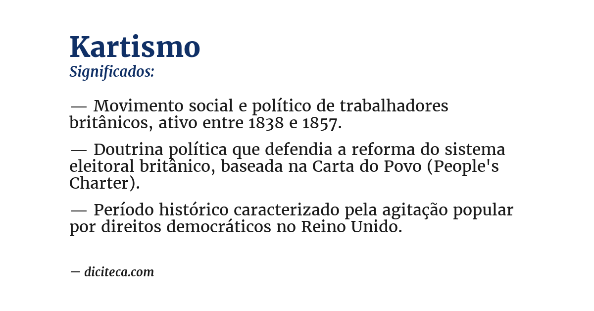 Significado de kartismo